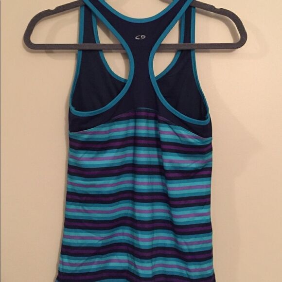 Striped Champion Workout Tank - Picture 2 of 5